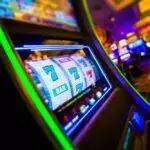 Casino Slot Machines. Las Vegas Strip Digital Slot Machine Closeup. Sin City Gabling. Las Vegas, United States.